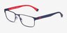 Emporio Armani EA1105 Matte Blue MétalMontures de lunettes de vue d'EyeBuyDirect, Vue d'Angle