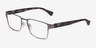 Emporio Armani EA1027 Matte Gunmetal MétalMontures de lunettes de vue d'EyeBuyDirect, Vue d'Angle