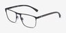 Emporio Armani EA1079 Rubber Black MétalMontures de lunettes de vue d'EyeBuyDirect, Vue d'Angle