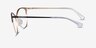 Emporio Armani EA1087 Shiny Black Pale Gold MétalMontures de lunettes de vue d'EyeBuyDirect, Vue de Côté