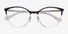 Emporio Armani EA1087 Shiny Black Pale Gold MétalMontures de lunettes de vue d'EyeBuyDirect, Vue Rapprochée