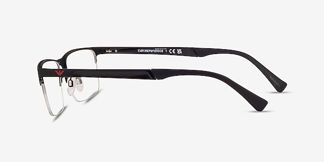 Emporio Armani EA1110D Rubber Black MetalEyeglass Frames from EyeBuyDirect, Side View