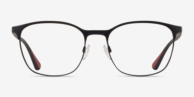 Emporio Armani EA1114 Matte Black MetalEyeglass Frames from EyeBuyDirect, Front View