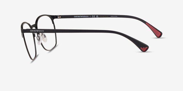 Emporio Armani EA1114 Matte Black MetalEyeglass Frames from EyeBuyDirect, Side View