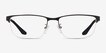 Emporio Armani EA1147 Matte Gunmetal Black MetalEyeglass Frames from EyeBuyDirect, Front View
