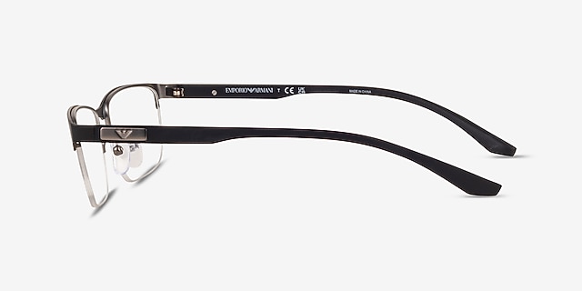 Emporio Armani EA1147 Matte Gunmetal Black MetalEyeglass Frames from EyeBuyDirect, Side View