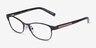 Armani Exchange AX1010 Shiny Black MetalEyeglass Frames from EyeBuyDirect, Angle View
