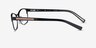 Armani Exchange AX1010 Shiny Black MetalEyeglass Frames from EyeBuyDirect, Side View