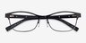Armani Exchange AX1010 Shiny Black MetalEyeglass Frames from EyeBuyDirect, Closed View