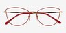 Vogue Eyewear VO4273 Top Red Gold MétalMontures de lunettes de vue d'EyeBuyDirect, Vue Rapprochée