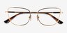 Vogue Eyewear VO4307 Gold Top Havana MétalMontures de lunettes de vue d'EyeBuyDirect, Vue Rapprochée