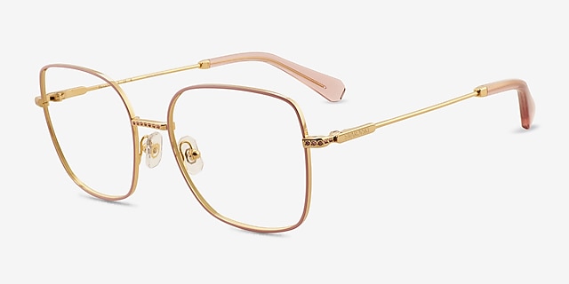 Swarovski SK1041 Gold MetalEyeglass Frames from EyeBuyDirect, Angle View