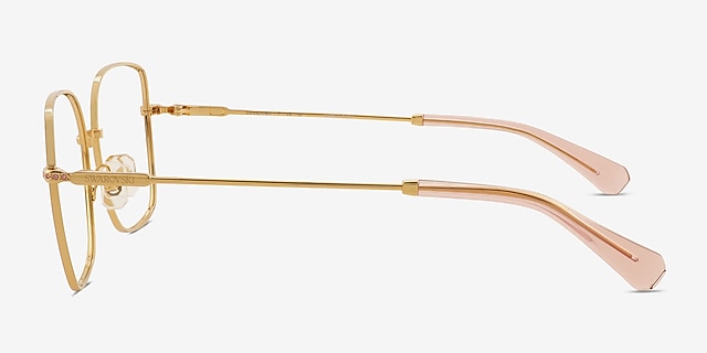 Swarovski SK1041 Gold MetalEyeglass Frames from EyeBuyDirect, Side View