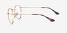 Ray-Ban RB3447V Round Arista Gold MetalEyeglass Frames from EyeBuyDirect, Side View