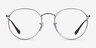 Ray-Ban RB3447V Round Matte Gunmetal MétalMontures de lunettes de vue d'EyeBuyDirect, Vue de Face