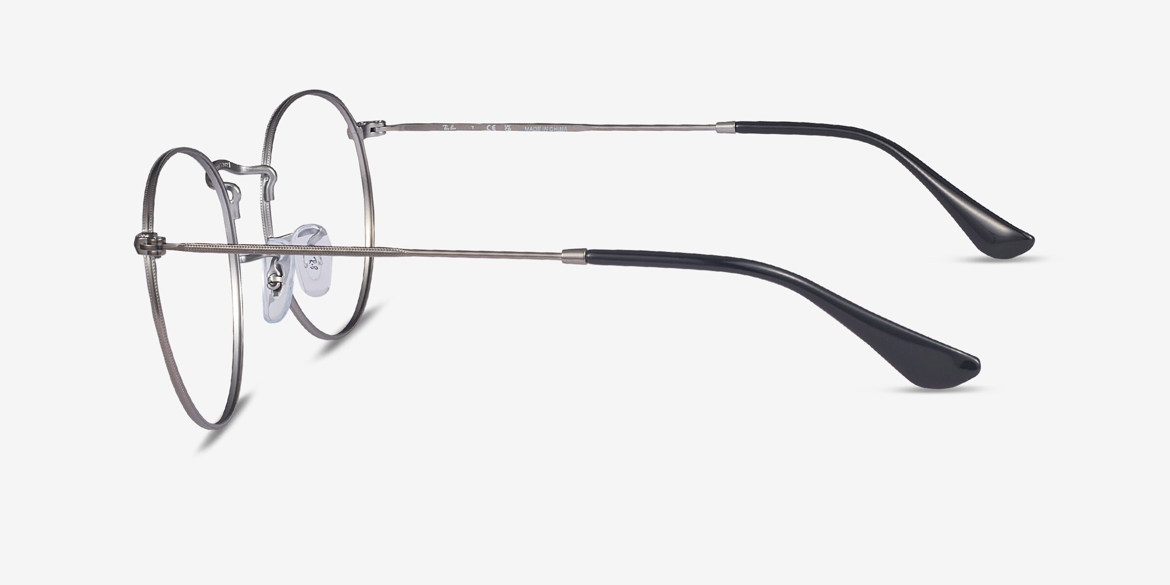 Ray Ban round lグレー RB3447v Ray-Ban RB3447V Round - Round Matte Gunmetal Frame Eyeglasses