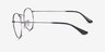 Ray-Ban RB3447V Round Matte Gunmetal MétalMontures de lunettes de vue d'EyeBuyDirect, Vue de Côté