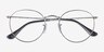 Ray-Ban RB3447V Round Matte Gunmetal MétalMontures de lunettes de vue d'EyeBuyDirect, Vue Rapprochée