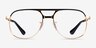 Ray-Ban RB3793V Bill Max Matte Black On Gold MetalEyeglass Frames d'EyeBuyDirect, Vue de Face
