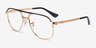 Ray-Ban RB3793V Bill Max Matte Black On Gold MetalEyeglass Frames d'EyeBuyDirect, Vue d'Angle