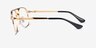 Ray-Ban RB3793V Bill Max Matte Black On Gold MetalEyeglass Frames d'EyeBuyDirect, Vue de Côté