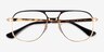 Ray-Ban RB3793V Bill Max Matte Black On Gold MetalEyeglass Frames d'EyeBuyDirect, Vue Rapprochée
