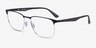 Ray-Ban RB6363 Black On Silver MetalEyeglass Frames from EyeBuyDirect, Angle View