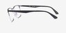 Ray-Ban RB6363 Black On Silver MetalEyeglass Frames from EyeBuyDirect, Side View