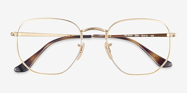 Ray-Ban RB6448 Arista Gold MetalEyeglass Frames from EyeBuyDirect, Closed View