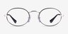 Ray-Ban RB9645V Black On Silver MetalEyeglass Frames from EyeBuyDirect, Front View