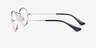 Ray-Ban RB9645V Black On Silver MetalEyeglass Frames from EyeBuyDirect, Side View