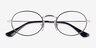 Ray-Ban RB9645V Black On Silver MetalEyeglass Frames from EyeBuyDirect, Closed View