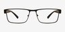 Armani Exchange AX1078 Matte Black MetalEyeglass Frames d'EyeBuyDirect, Vue de Face