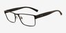 Armani Exchange AX1078 Matte Black MetalEyeglass Frames d'EyeBuyDirect, Vue d'Angle