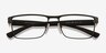 Armani Exchange AX1078 Matte Black MetalEyeglass Frames d'EyeBuyDirect, Vue Rapprochée