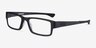 Oakley Airdrop Satin Black PlasticEyeglass Frames from EyeBuyDirect, Angle View