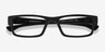 Oakley Airdrop Satin Black PlasticEyeglass Frames from EyeBuyDirect, Closed View