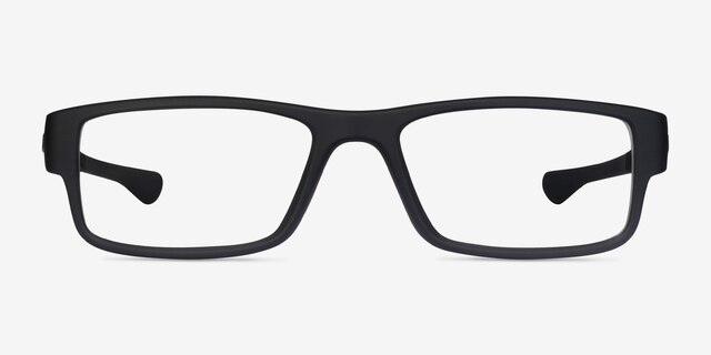 Oakley Airdrop Satin Black PlasticEyeglass Frames from EyeBuyDirect, Front View