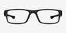 Oakley Airdrop Satin Black PlasticEyeglass Frames from EyeBuyDirect, Front View