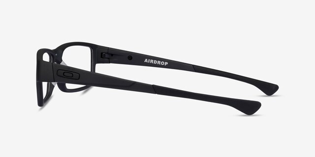 Oakley Airdrop Satin Black PlasticEyeglass Frames from EyeBuyDirect, Side View