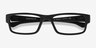 Oakley Airdrop Satin Black PlasticEyeglass Frames from EyeBuyDirect, Closed View