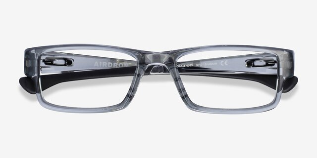 Oakley Airdrop Gray Shadow PlasticEyeglass Frames from EyeBuyDirect, Closed View