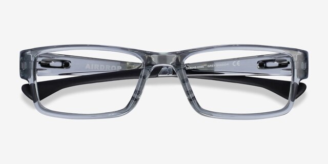 Oakley Airdrop Gray Shadow PlasticEyeglass Frames from EyeBuyDirect, Closed View