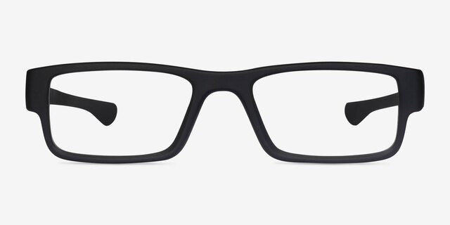 Oakley Airdrop Satin Black PlasticEyeglass Frames from EyeBuyDirect, Front View