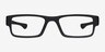 Oakley Airdrop Satin Black PlasticEyeglass Frames from EyeBuyDirect, Front View