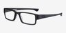 Oakley Airdrop Satin Black PlasticEyeglass Frames from EyeBuyDirect, Angle View