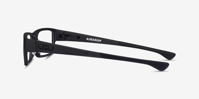 Oakley Airdrop Satin Black PlasticEyeglass Frames from EyeBuyDirect, Side View