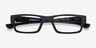 Oakley Airdrop Satin Black PlasticEyeglass Frames from EyeBuyDirect, Closed View