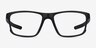 Oakley Hyperlink Satin Black PlasticEyeglass Frames from EyeBuyDirect, Front View