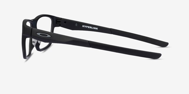 Oakley Hyperlink Satin Black PlasticEyeglass Frames from EyeBuyDirect, Side View